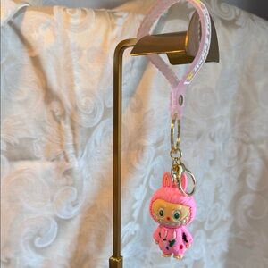 Labunu pink key chain and 2 designer lanubu purses! New without tags